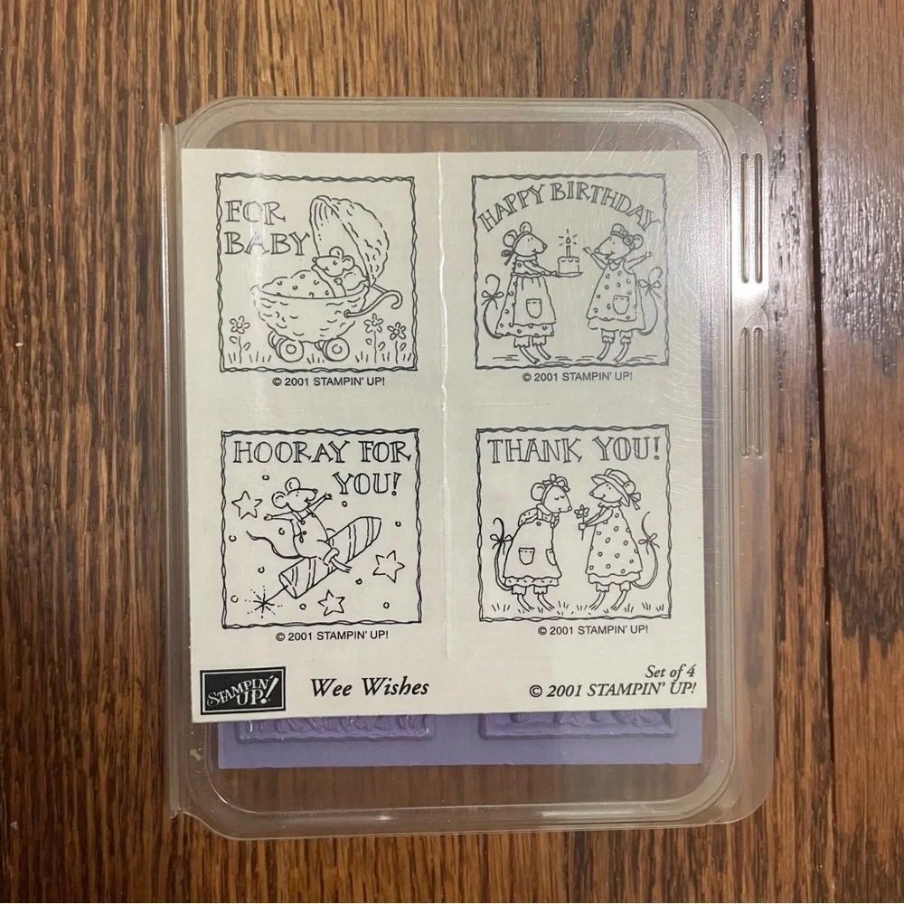 Stampin Up! Wooden Stamps Scrapbooking Lot of 17 Birthday Mother's Day Baby